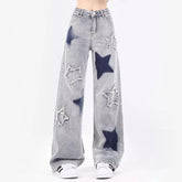 Hellblaue Jeans mit Sternen